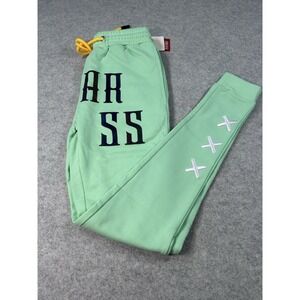 Fifth Loop Mens Green Multicolor Fearless Logo Jogger Sweatpants Small NWT